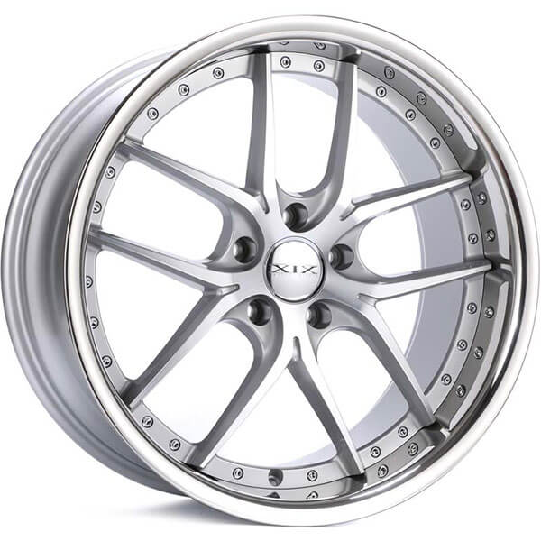 XIX X61 20X10 5X120 SILVER MACHINED WITH STAINLESS STEEL LIP