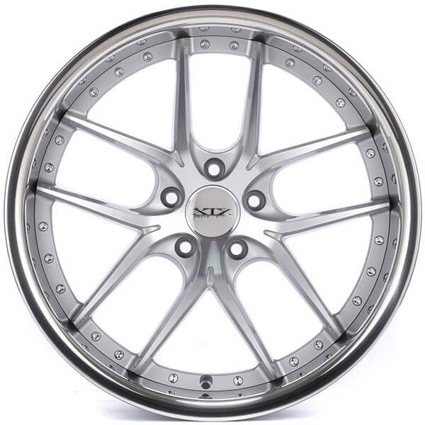 XIX X61 20X8.5 5X120 SILVER MACHINED WITH STAINLESS STEEL LIP